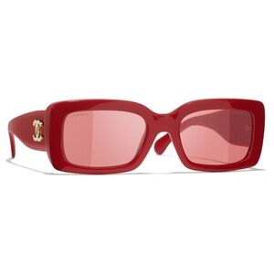 CHANEL A71649 19MM Red Sunglasses
